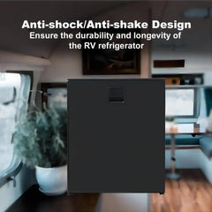SMAD Camping black mini fridge has anti-shock and anti-shake design