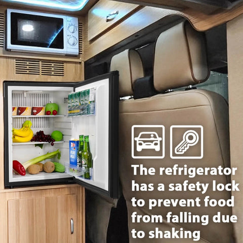 Best RV refrigerator with safety lock prevents food from falling 