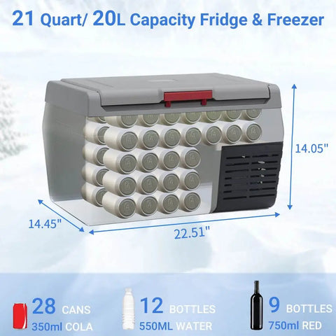 20L mini outdoor cooler dimension