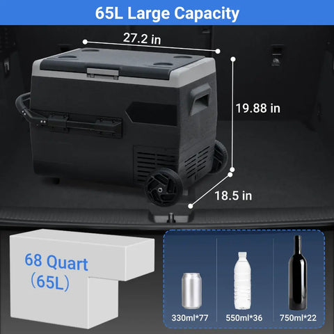 65 L portable car refrigerator