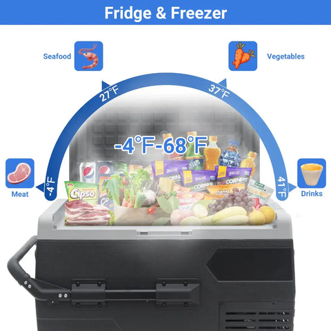 fast cooling compressor fridge with temperature rang  from 20℃ to -20℃