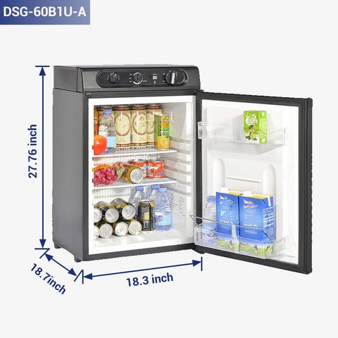 SMAD 2.1 cubic foot drink fridge undercounter dimension