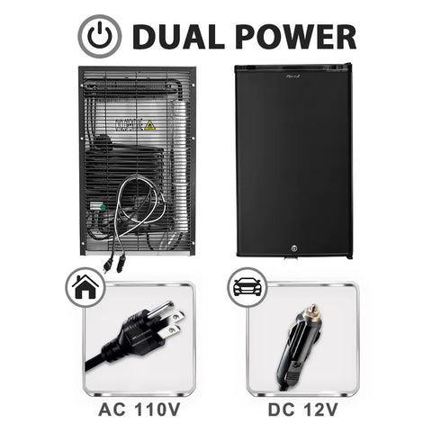 DC/AC double energy options fridge 12V