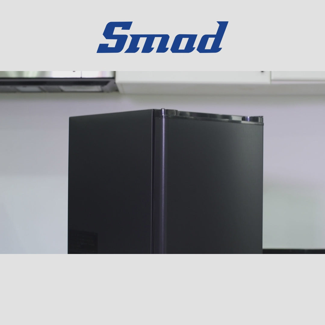 SMAD 1.7 cu.ft Small Beverage Fridge with Lock, Quiet 50 Liter Absorption Cooler, 110V/12V for Home and Outdoor Use