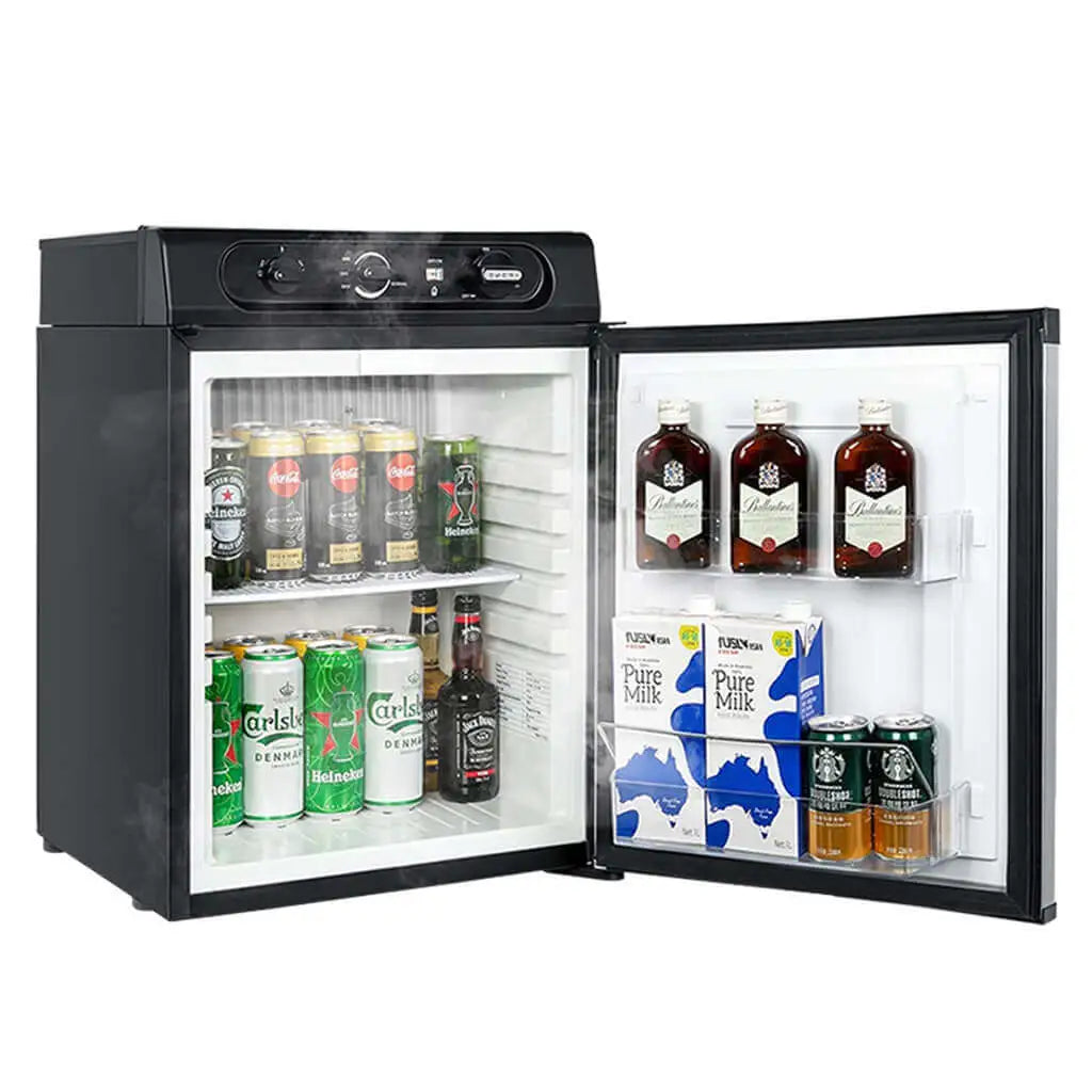 Smad 3 Way Refrigerator 12v Fridge for RV Trucks Propane Refrigerator No  Noise, AC/DC/LPG,55 Qt, Removable Shelves & Reversible Door, Black