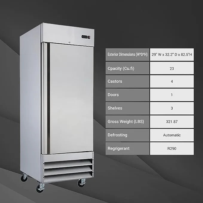 Smad 18.0 Cu.Ft. 2 Doors Refrigerator with Freezer, Top Freezer  Refrigerator with Adjustable Thermostat Control and Reversible Door for