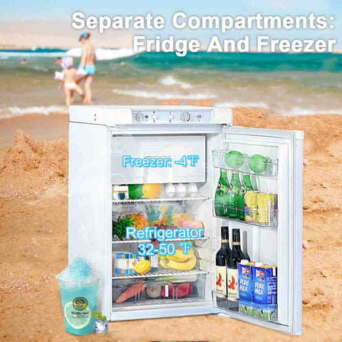 SMAD fridge with freezer  with temperature range from -4℉-50℉