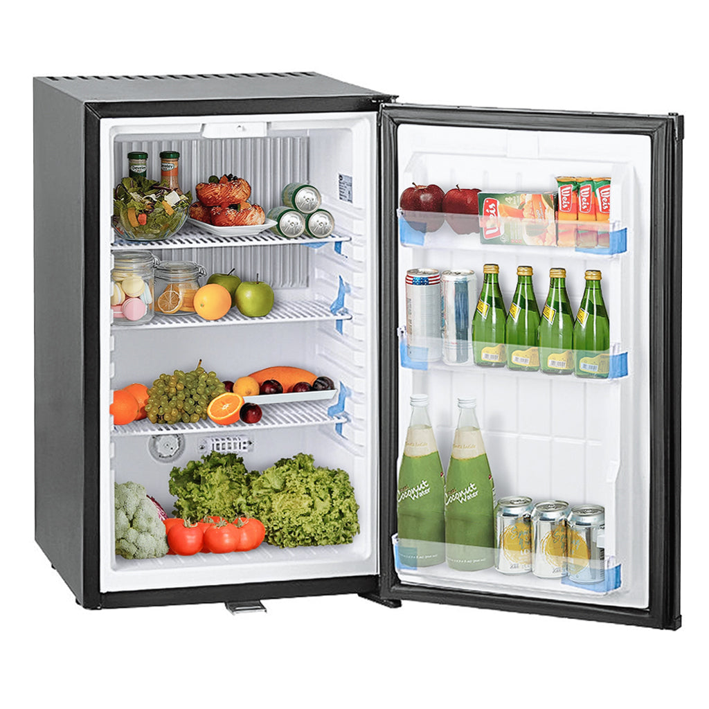 Smad Absorption Mini Fridge 12V 110V Compact Refrigerator with Lock  Reversible Door No Noise, 1.0 cu.
