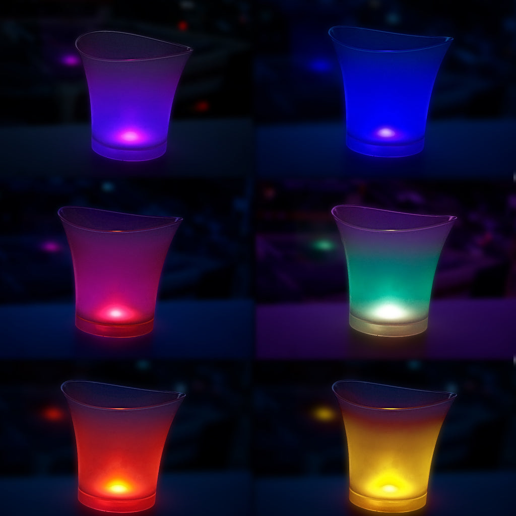 Smad Colorful Ice Bucket Portable LED Color Changing Ice Buckets for  Parties Bar, 5L, Pack of pcs